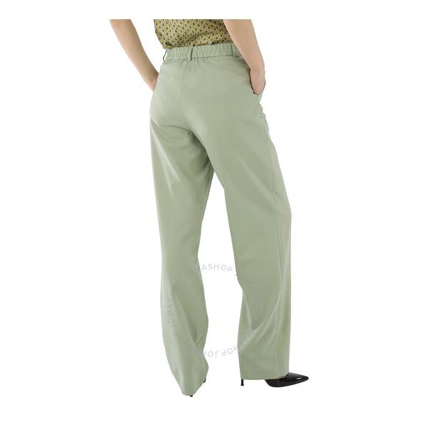  Roseanna Ladies Green Marc Turn Wool-Blend High-Waist Pants MARCTURN