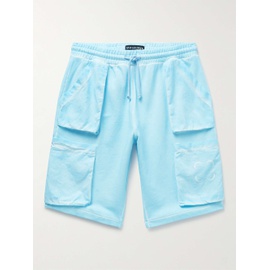SAIF UD DEEN Straight-Leg Cold-Dyed Cotton-Jersey Drawstring Cargo Shorts 1647597308646772