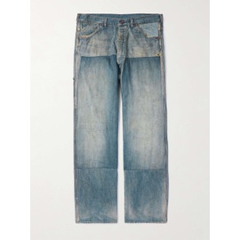 SAINT MXXXXXX Straight-Leg Distressed Embroidered Jeans 1647597310008218