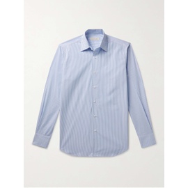 SAMAN AMEL Striped Cotton-Poplin Shirt 1647597328844667