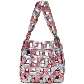 SC103 Pink & Silver Links Tote 242490F048008