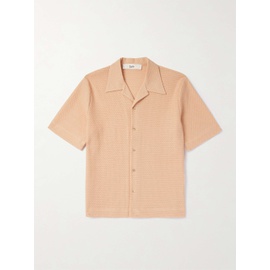 SEEFR Noam Camp-Collar Waffle-Knit Cotton-Blend Shirt 1647597323431035