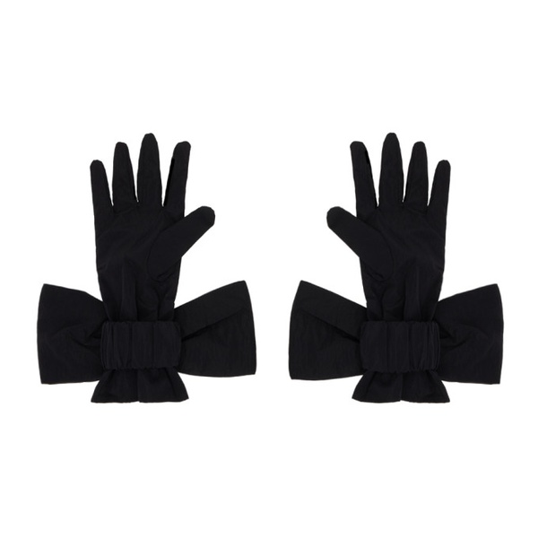  슈슈통 SHUSHU/TONG SSENSE Exclusive Black Bow Gloves 241901F012000