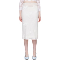 슈슈통 SHUSHU/TONG White Floral Midi Skirt 241901F092009