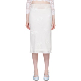슈슈통 SHUSHU/TONG White Floral Midi Skirt 241901F092009