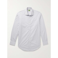 SID MASHBURN Cutaway-Collar Striped Cotton-Poplin Shirt 1647597323398344