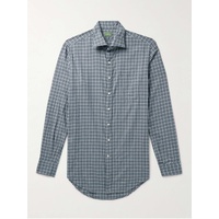 SID MASHBURN Checked Brushed Cotton-Twill Shirt 1647597323398336