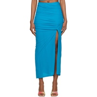 SIMONMILLER Blue Swizzy Maxi Skirt 231708F093001