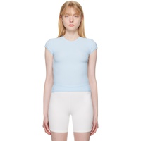 스킴스 SKIMS Blue Soft Lounge Lace T-Shirt 242545F110017