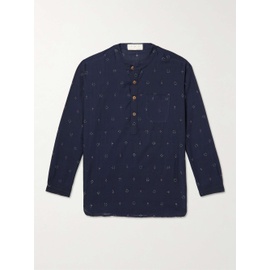 SMR DAYS Jondal Oversized Grandad-Collar Embroidered Cotton Shirt 42247633208096569