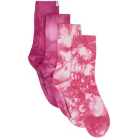 SOCKSSS Two-Pack Pink Tie-Dye Socks 241480M220022
