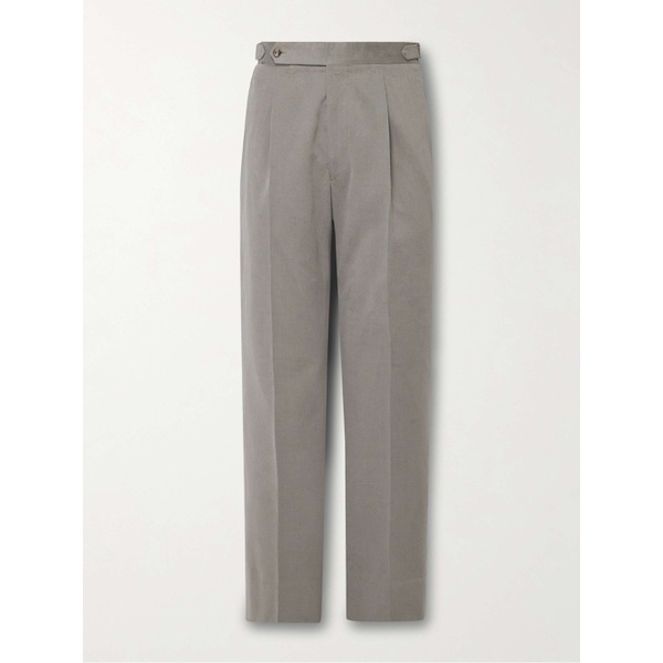  STOEFFA Tapered Pleated Brushed Cotton-Twill Trousers 1647597311423918