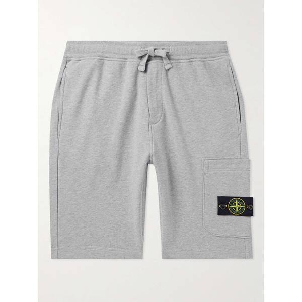 스톤아일랜드 스톤아일랜드 STONE ISLAND Straight-Leg Logo-Appliqued Garment-Dyed Cotton-Jersey Shorts 1647597329291243