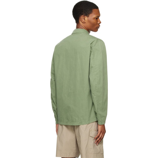 스톤아일랜드 스톤아일랜드 Stone Island Green Garment-Dyed Jacket 231828M180046