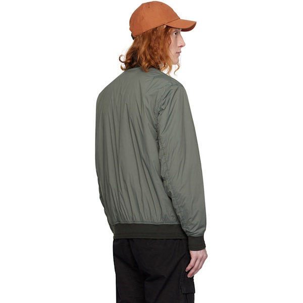 스톤아일랜드 스톤아일랜드 Stone Island Green Garment-Dyed Bomber Jacket 241828M175001