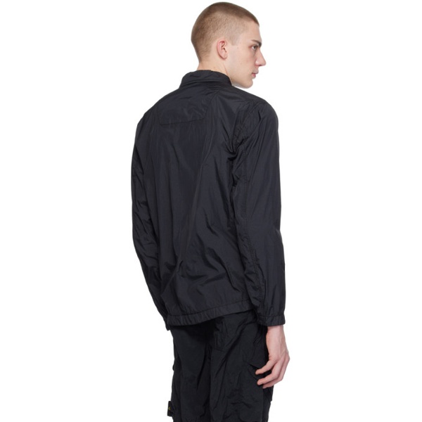 스톤아일랜드 스톤아일랜드 Stone Island Black Garment-Dyed Jacket 241828M180107