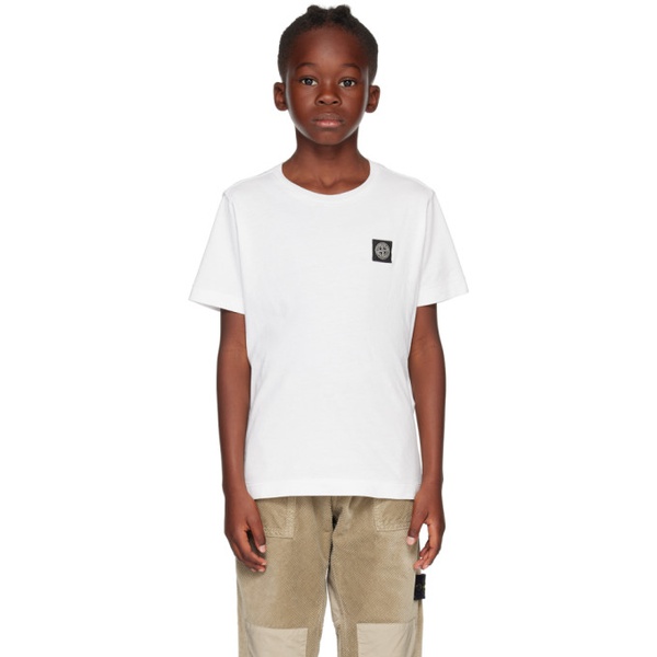 스톤아일랜드 스톤아일랜드 Stone Island Junior Kids White 20147 T-Shirt 232821M703008