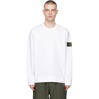 스톤아일랜드 Stone Island White Fleece Garment-Dyed T-Shirt 221828M204010