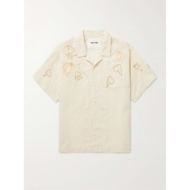 스토리 MFG. STORY MFG. Camp-Collar Embroidered Cotton and Linen-Blend Shirt 1647597308113902