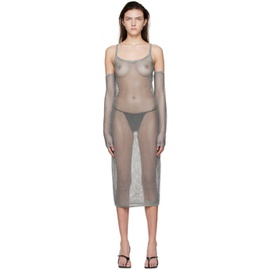 SUBSURFACE SSENSE Exclusive Grey Recycled Polyester Cover-Up Dress 221524F054000