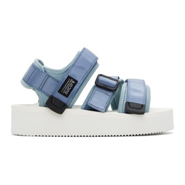수이코크 SUICOKE Blue & White KISEE-PO Sandals 232773F124011