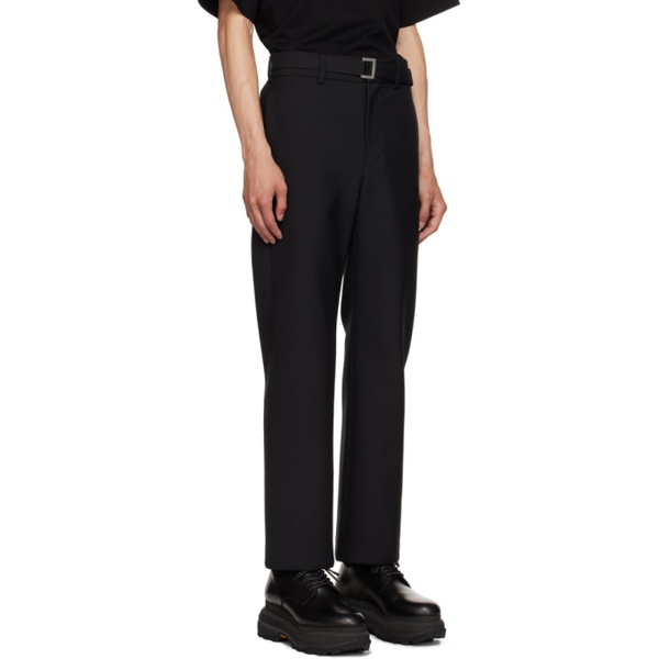  사카이 Sacai Black Suiting Bonding Trousers 232445M191016