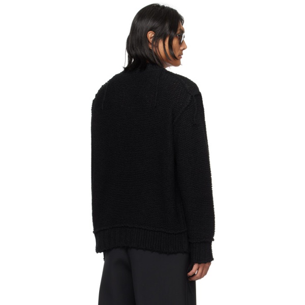  사카이 Sacai Black Distressed Sweater 241445M201011