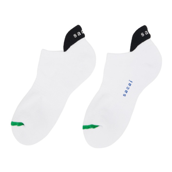  사카이 Sacai White Footies Socks 241445F076003