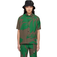 사카이 Sacai Brown & Green Floral Shirt 241445M192021
