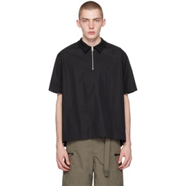 사카이 Sacai Black Half-Zip Shirt 241445M192001