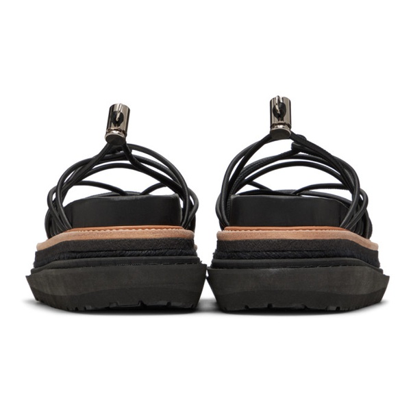  사카이 Sacai Black Platform Sandals 231445M234004