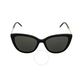 생로랑 Saint Laurent Grey Cat Eye Ladies Sunglasses SL M70-002 55
