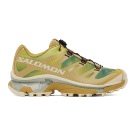 살로몬 Salomon Green & Yellow XT-4 OG Aurora Borealis Sneakers 241837M237034