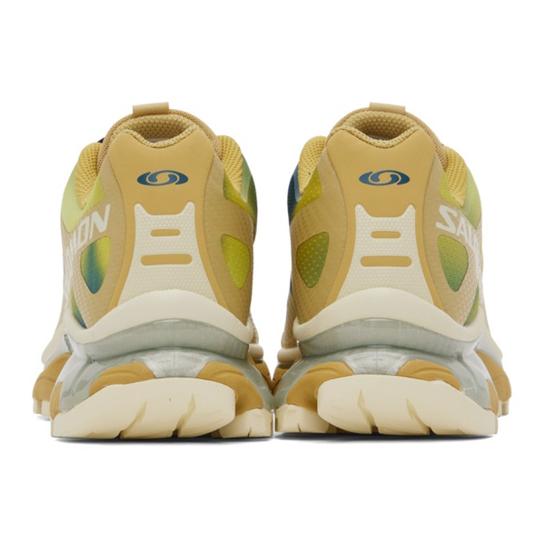 살로몬 살로몬 Salomon Green & Yellow XT-4 OG Aurora Borealis Sneakers 241837M237034