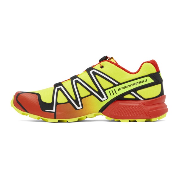 살로몬 살로몬 Salomon Yellow & Red Speedcross 3 Sneakers 241837M237047