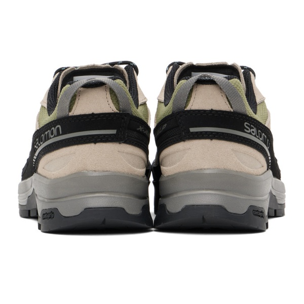 살로몬 살로몬 Salomon Gray & Khaki X-Alp Leather Sneakers 241837F128047