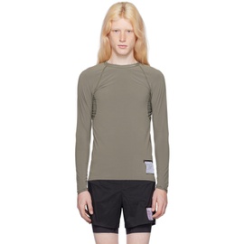 Satisfy Taupe Base Layer Long Sleeve T-Shirt 241733M213000