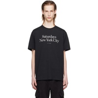 세러데이 뉴욕시티 Saturdays NYC Black Miller T-Shirt 241899M213016