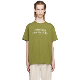 세러데이 뉴욕시티 Saturdays NYC Green Miller T-Shirt 241899M213017