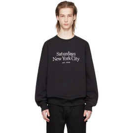 세러데이 뉴욕시티 Saturdays NYC Black Bowery Miller Standard Sweatshirt 241899M204009