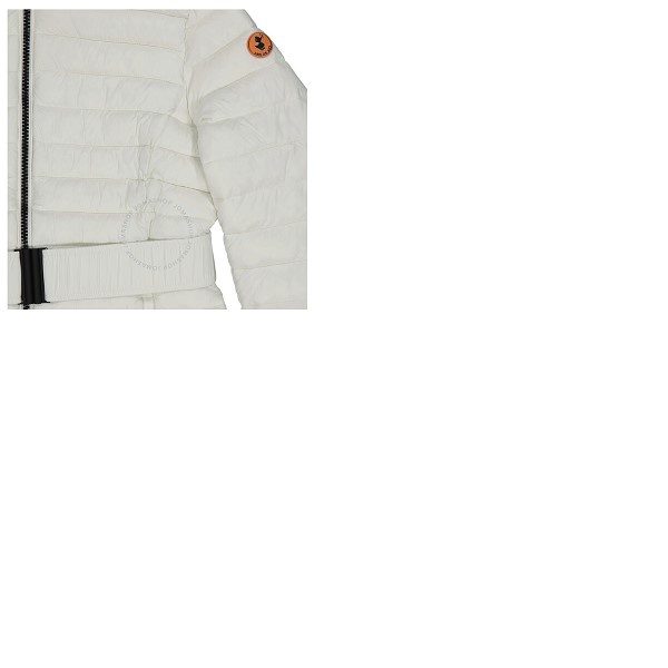  Save The Duck Ladies White Adeline Belted Jacket D30427W-GIGA13-00002