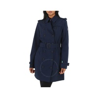Save The Duck Ladies Blue Black Audrey Trench Jacket D43090W-GRIN14-90010