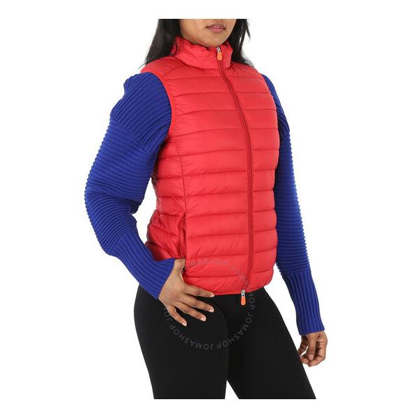  Save The Duck Ladies Tango Red Puffer Gilet Vest D88040W-GIGA13-70014