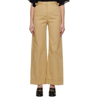 See by Chloe Brown Wide Cuffed Trousers 231373F087005