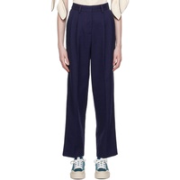 See by Chloe Navy Wide-Leg Trousers 231373F087015