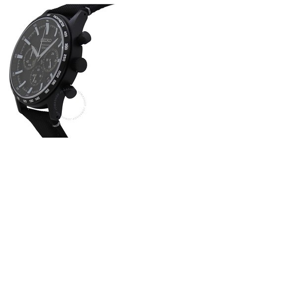  Seiko 에센셜 Essentials Chronograph Quartz Black Dial Mens Watch SSB417