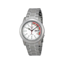Seiko 5 Automatic White Dial Stainless Steel Mens Watch SNKK25