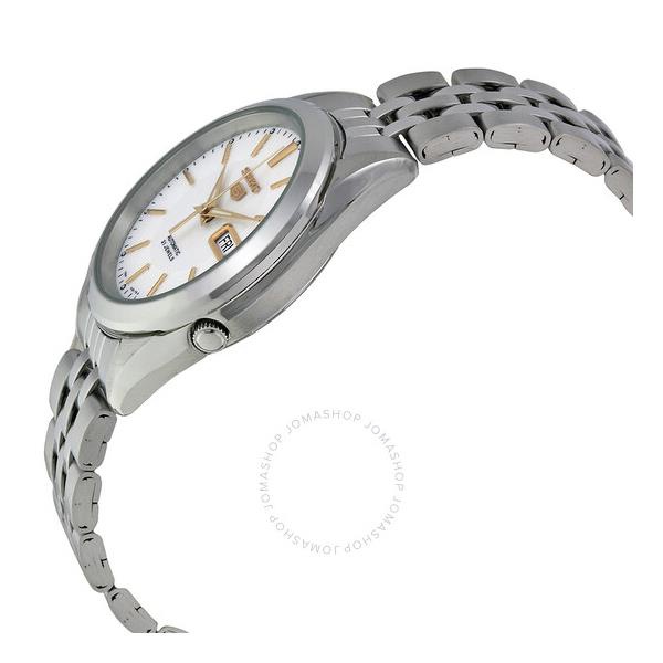  Seiko 5 Silver Dial Stainless Steel Mens Watch SNKL17