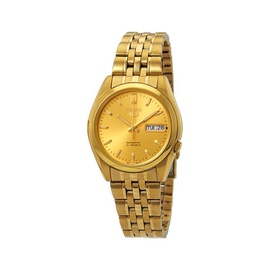 Seiko Open Box - Series 5 Automatic Gold Dial Mens Watch SNK366