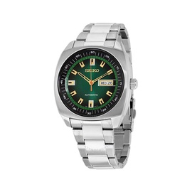 Seiko Recraft Automatic Green Dial Stainless Steel Mens Watch SNKM97